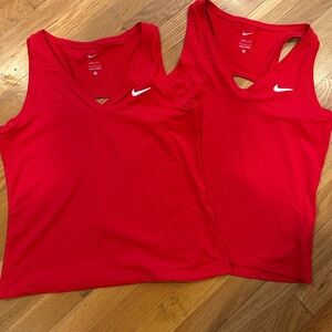 Nike UGA Tennis Dri-FIT Racerback Red Women’s Tanks Set of 2 / M/ Excellent
